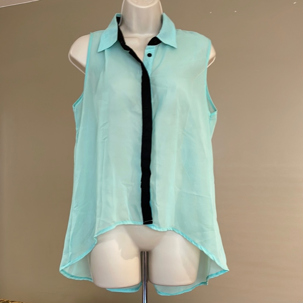 Sleeveless Sheer blouse